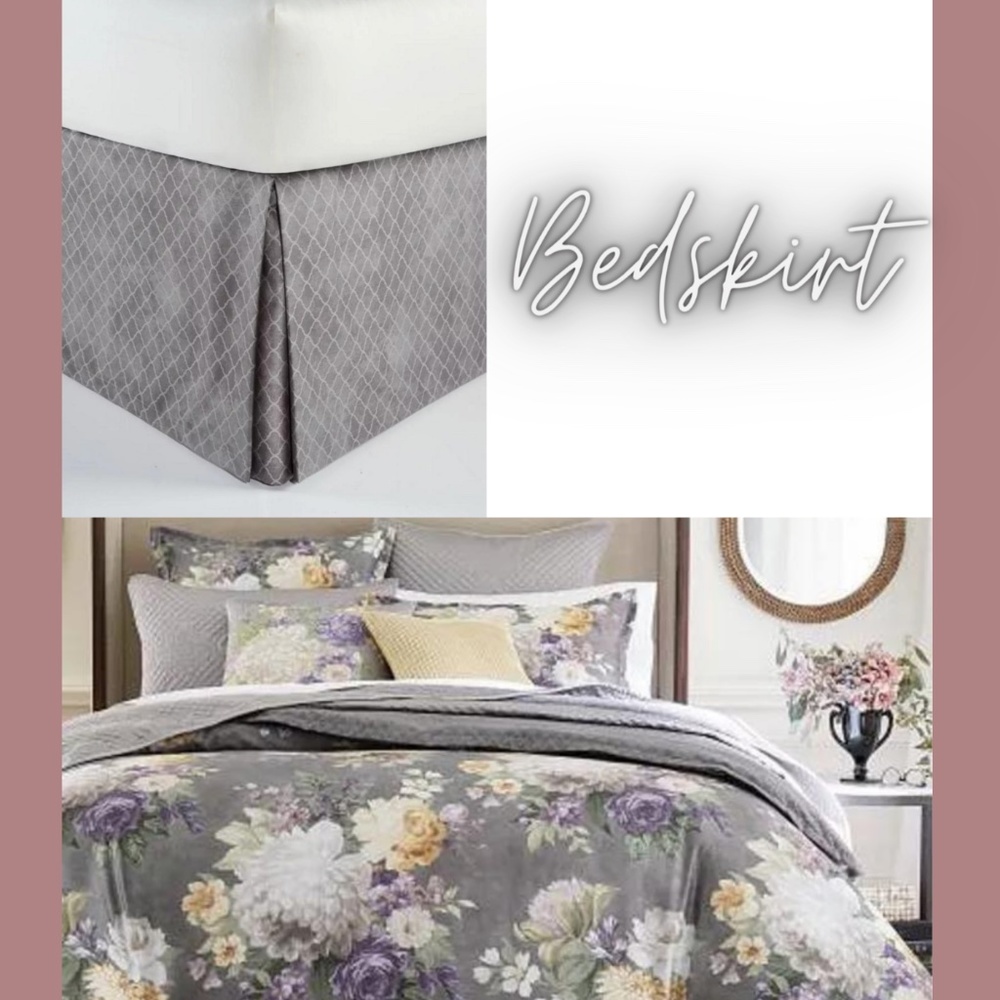 NIB $170 [ CAL-KING Bedskirt ] for‎ Hotel Collection Classic Grand Bouquet